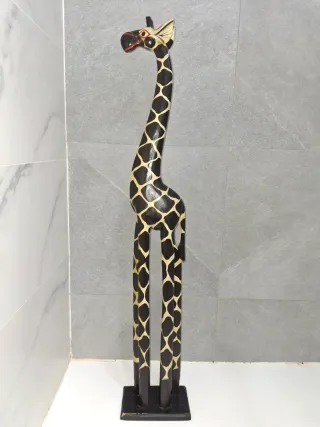 Figura Jirafa Madera Decorativa