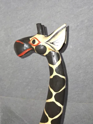 Figura Jirafa Madera Decorativa