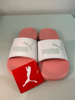 Chanclas Puma Mujer Rosa y Blanco