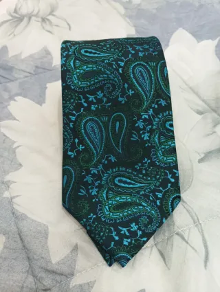 Corbata Paisley Verde y Turquesa