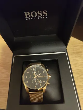 Orologio Uomo Hugo Boss Oro Nero