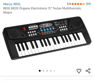 Órgano Microfono Electrónico REIG 8920 37 Teclas