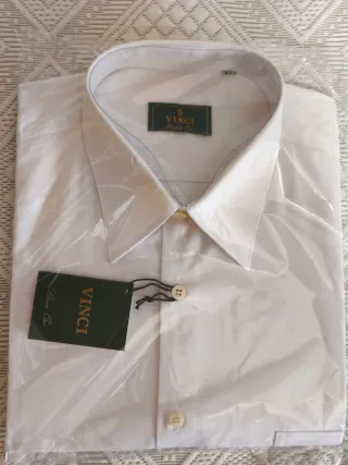 Camisa Vinci Hombre Talla 43 Blanca