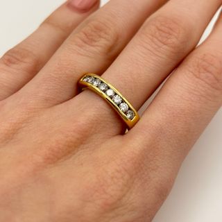 Anillo de oro 18kt con diamantes