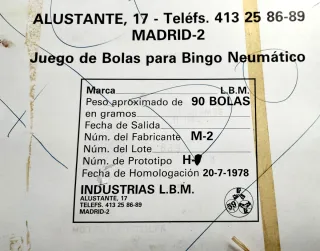 Bolas de Bingo Neumático