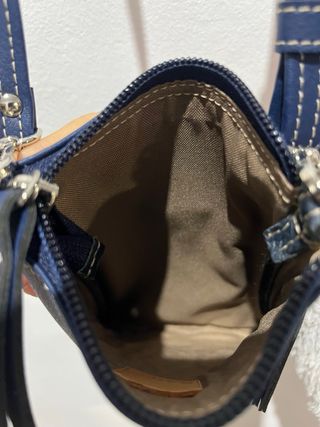 Bolso bandolera El Potro azul, piel. sin usar