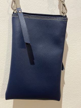 Bolso bandolera El Potro azul, piel. sin usar