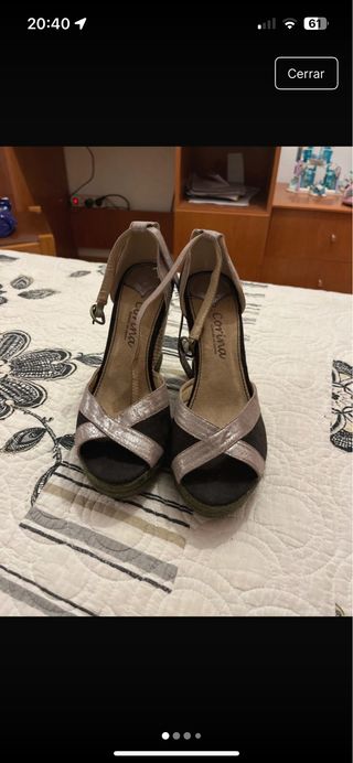 Tacones Corina Negro y Plateado