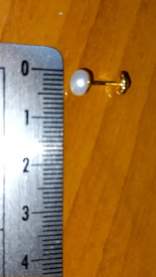 Pendientes perlas oro 18k niña