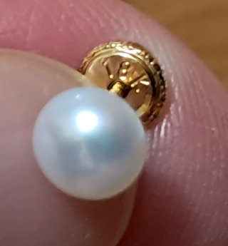 Pendientes perlas oro 18k niña