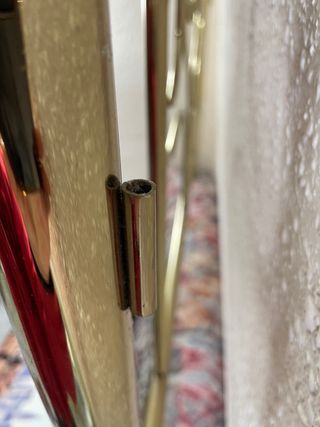 Cabezal de cama doble metálico dorado