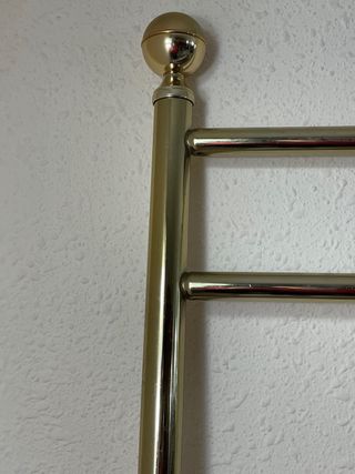 Cabezal de cama doble metálico dorado