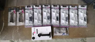 Soporte cortina Leroy Merlín metal ,blanco,negro.