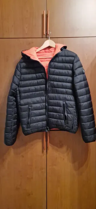 Anorak unixex reversible Polo negro/naranja