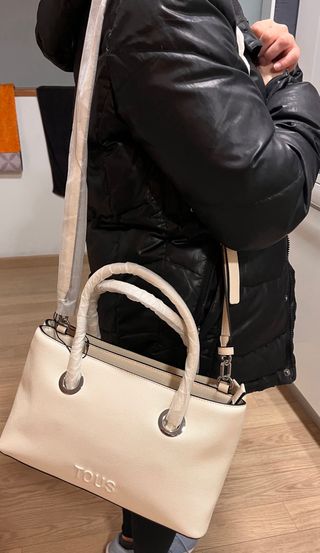 Bolso y monedero Tous beige/blanco