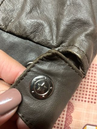 Giacchetta in pelle marrone da uomo