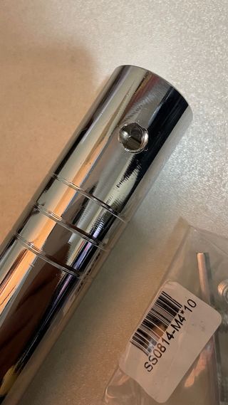 Extensión Mancuernas Cromada 300mm 25mm d diámetro