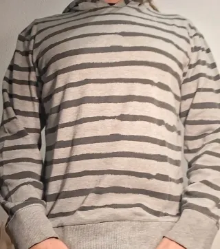 Sudadera ZARA rayas gris Talla M