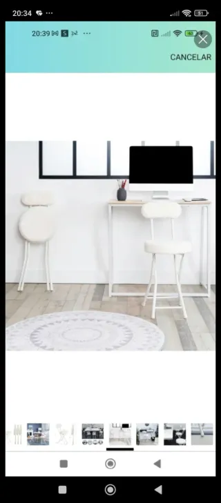 Juego 4 sillas plegables blancas nuevas