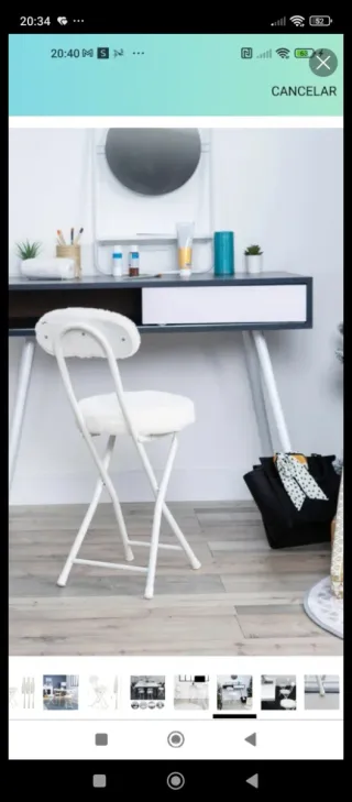 Juego 4 sillas plegables blancas nuevas