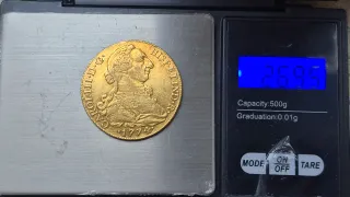 8 Escudos Oro Carlos III Madrid 1774