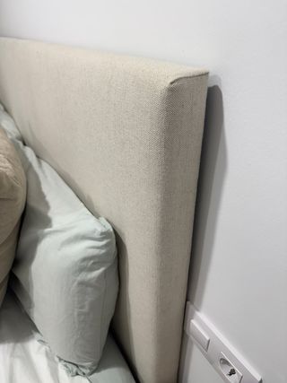 Cabecero de cama beige tela para cama 180cm