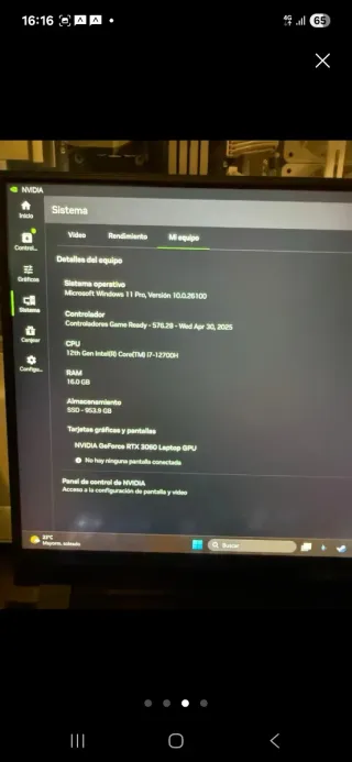 Portatil Garming AORUS  i7 12700H RTX 3060 16 GB