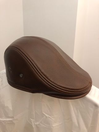 Gorra caballero polipiel  marrón