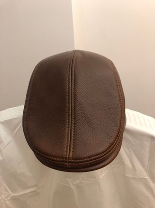 Gorra caballero polipiel  marrón