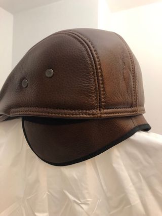 Gorra caballero polipiel  marrón