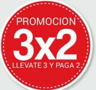 Promoción 3x2: ¡Llévate 3 y paga 2!