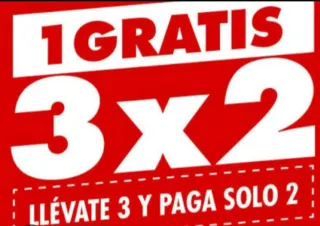 Promoción 3x2: ¡Llévate 3 y paga 2!