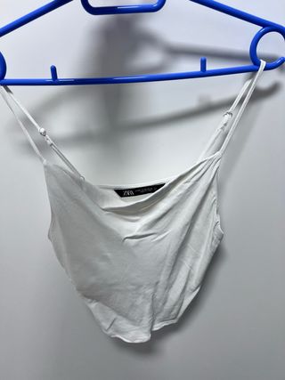 Top lencero blanco Zara Talla S