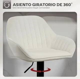 2 Taburetes Altos Blancos