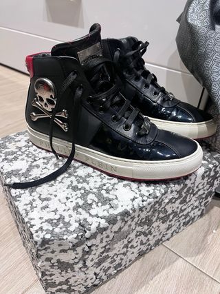 Zapatillas Philipp Plein Skull & Bones Negras