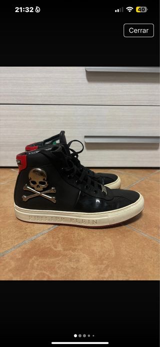 Zapatillas Philipp Plein Skull & Bones Negras