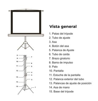 Pantalla Proyección Phoenix Trípode 2x2m