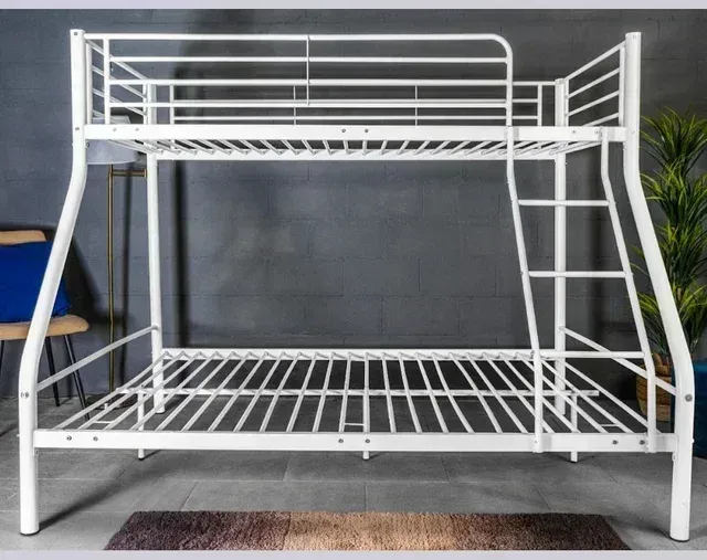 Litera Matrimonial Blanca Metal