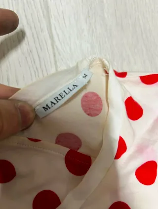 Maglia donna pois rossi