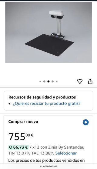 Fujitsu escáner vertical ScanSnap SV600