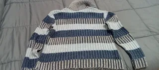 Jersey de cuello alto a rayas Talla XL