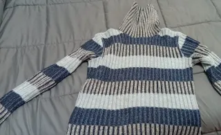 Jersey de cuello alto a rayas Talla XL