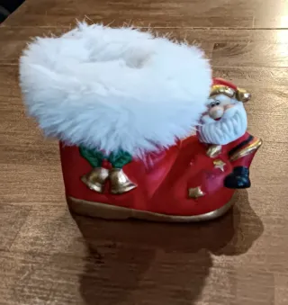 Decorazione Natale Stivale Babbo Natale