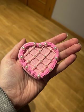 Espejo de bolsillo de corazón personalizado a mano