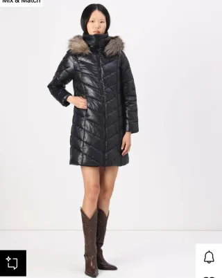 Abrigo de invierno negro sin estrenar