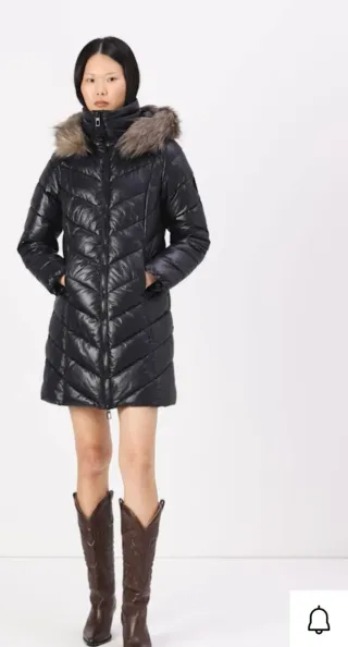 Abrigo de invierno negro sin estrenar