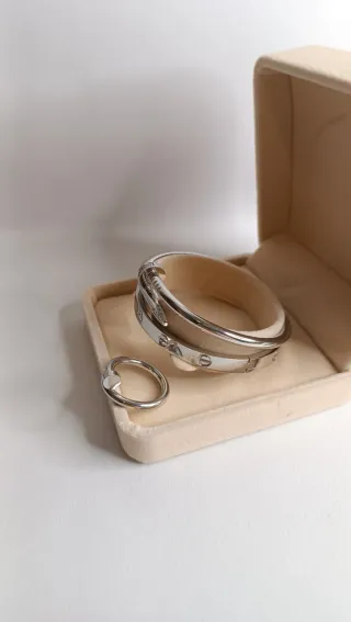 Conjunto Acero Inoxidable Pulsera y Anillo