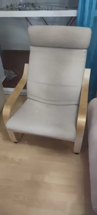 Poltrona dondolo Ikea in legno