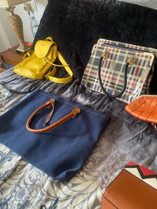Lote Bolsos Naranja y Rojo