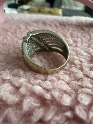 Sortija oro blanco y diamantes